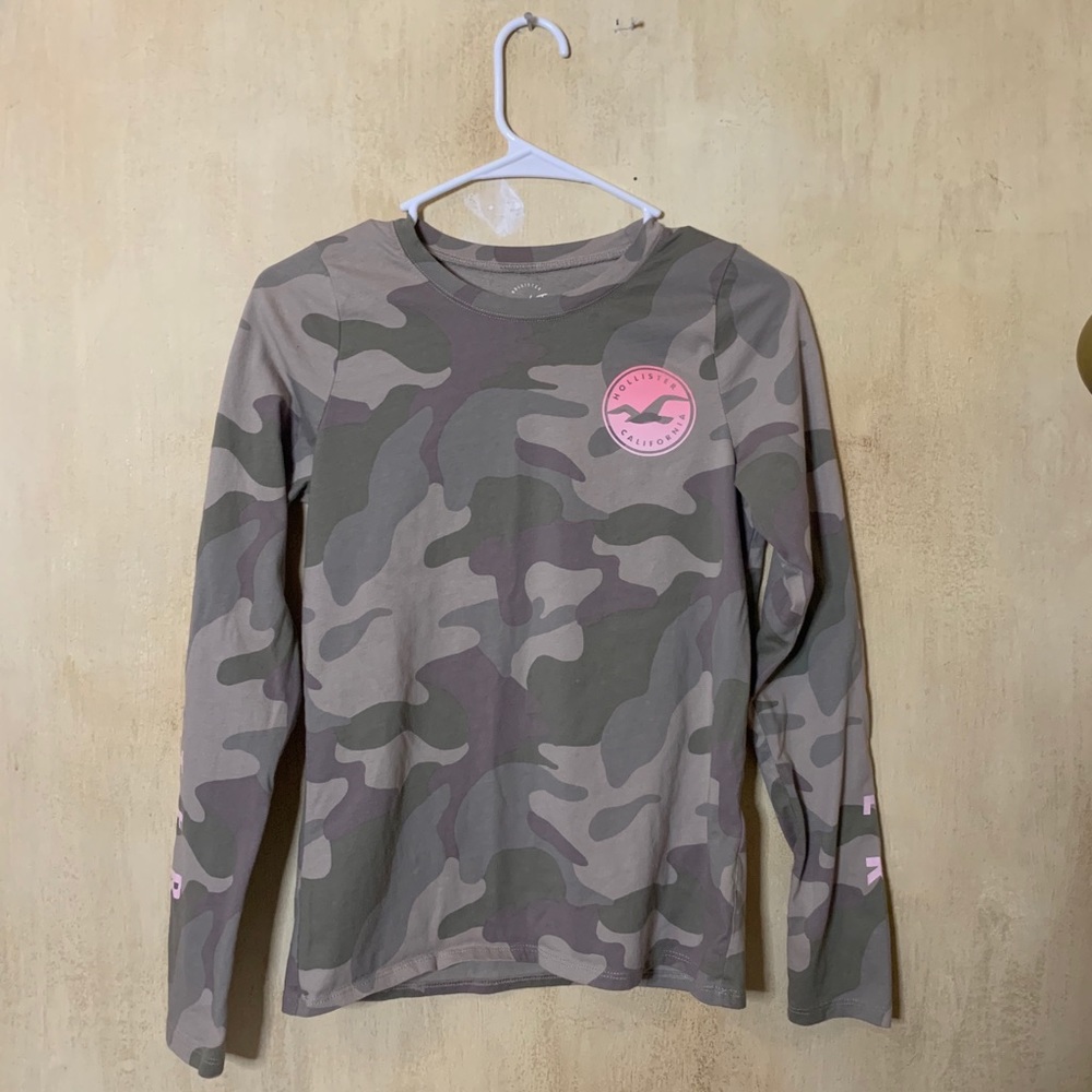 Camo hollister long sleeve
